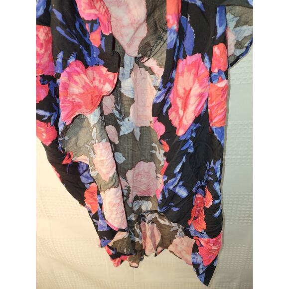 Suite 7 Dress 14w Womens Pink Ruched Wrap Cap Sleeve Cap Sleeve Formal Ruffle - Picture 4 of 13